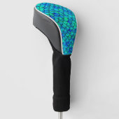 Falln Aqua Blue Scales Golfheadcover (Schuin)