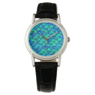 Falln Aqua Blue Scales Horloge