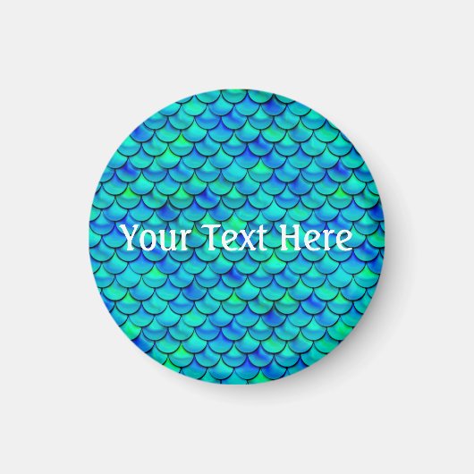 Falln Aqua Blue Scales Magneet (Voorkant)