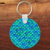 Falln Aqua Blue Scales Sleutelhanger (Voorkant)