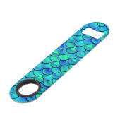 Falln Aqua Blue Scales Speed Flessenopener (Voorkant Gekanteld)
