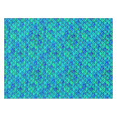 Falln Aqua Blue Scales Tafelkleed (Voorkant (Horizontaal))