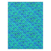 Falln Aqua Blue Scales Tafelkleed (Voorkant)