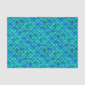 Falln Aqua Blue Scales Tissuepapier (Voorkant)