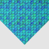 Falln Aqua Blue Scales Tissuepapier (Detail)