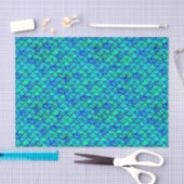 Falln Aqua Blue Scales Tissuepapier (Craft)