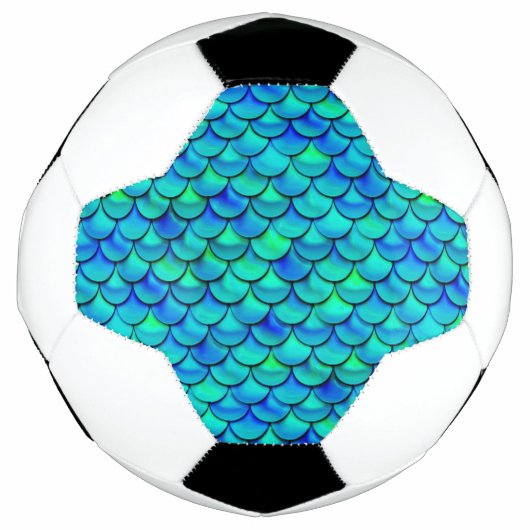 Falln Aqua Blue Scales Voetbal (Voorkant)