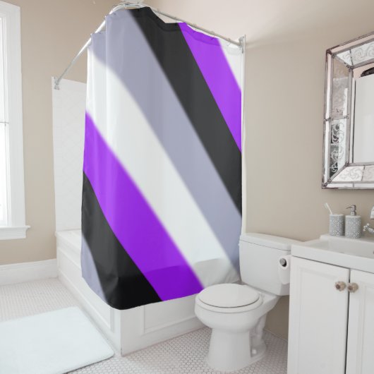 Falln Asexual Pride Flag Douchegordijn (In situ)