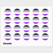 Falln Asexual Pride Flag Ronde Sticker (Vel)