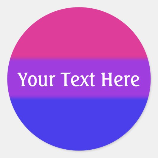 Falln Bisexual Pride Flag Ronde Sticker (Voorkant)