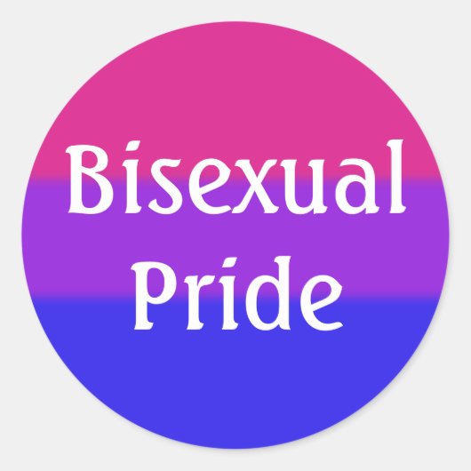 Falln Bisexual Pride Flag Ronde Sticker (Voorkant)