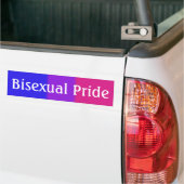 Falln Bisexual Pride Flag versie 2 (tekst) Bumpersticker (Op Truck)