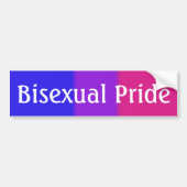Falln Bisexual Pride Flag versie 2 (tekst) Bumpersticker (Voorkant)