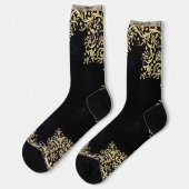 Falln Black And Gold Filigree Sokken (Links)