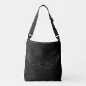 Falln Black Angel Wings Crossbody Tas (Voorkant)