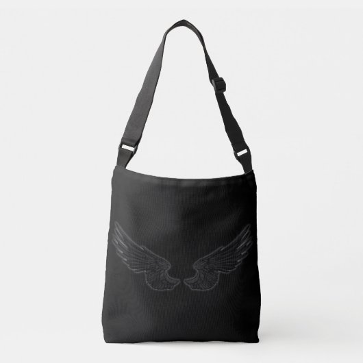 Falln Black Angel Wings Crossbody Tas (Voorkant)