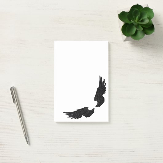Falln Black Angel Wings Post-it® Notes (Kantoor)
