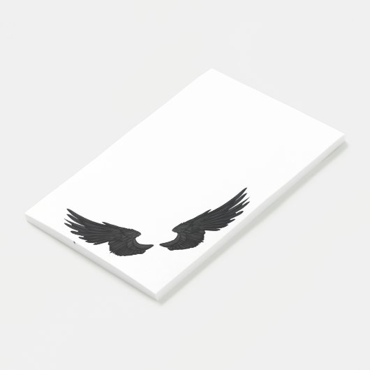 Falln Black Angel Wings Post-it® Notes (Schuin)