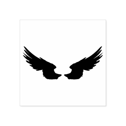 Falln Black Angel Wings Rubberstempel (Afrduk)