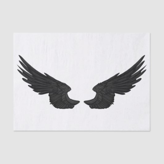 Falln Black Angel Wings Tissuepapier (Voorkant)