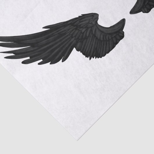 Falln Black Angel Wings Tissuepapier (Detail)