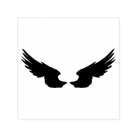 Falln Black Angel Wings Zelfinktende Stempel (Design)