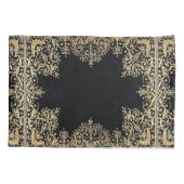 Falln Black en Gold Filigree Kussensloop (Achterkant)