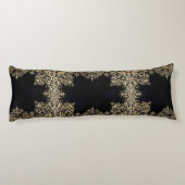 Falln Black en Gold Filigree Lichaamskussen (Achterkant)