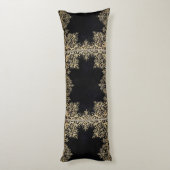 Falln Black en Gold Filigree Lichaamskussen (Achterkant (Verticaal))