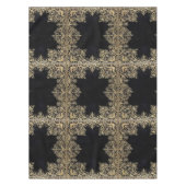 Falln Black en Gold Filigree Tafelkleed (Voorkant)