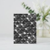 Falln Black en White Scales Briefkaart (Staand voorkant)