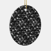 Falln Black en White Scales Keramisch Ornament (Rechts)