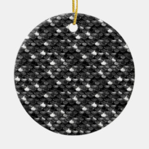 Falln Black en White Scales Keramisch Ornament