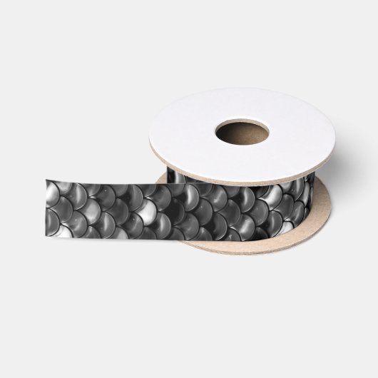 Falln Black en White Scales Satijnen Lint (Spoel)