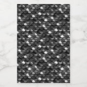 Falln Black en White Scales Voedselcontainer Etiket (Enkel label)