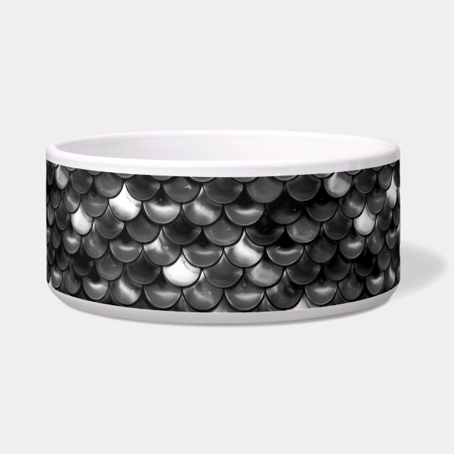 Falln Black en White Scales Voerbakje (Voorkant)