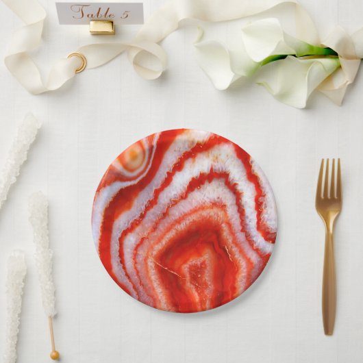 Falln Blood Orange Agate. Papieren Bordje (Huwelijk)