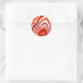 Falln Blood Orange Agate. Ronde Sticker (Tas)