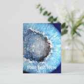 Falln Blue Crystal Geode Briefkaart (Staand voorkant)