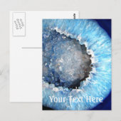 Falln Blue Crystal Geode Briefkaart (Voorkant / Achterkant)