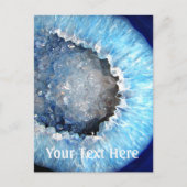 Falln Blue Crystal Geode Briefkaart (Voorkant)