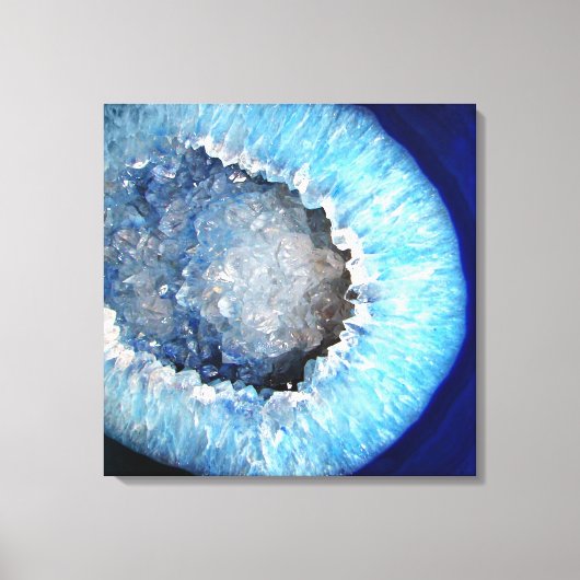 Falln Blue Crystal Geode Canvas Afdruk (Voorkant)