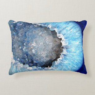 Falln Blue Crystal Geode Decoratief Kussen