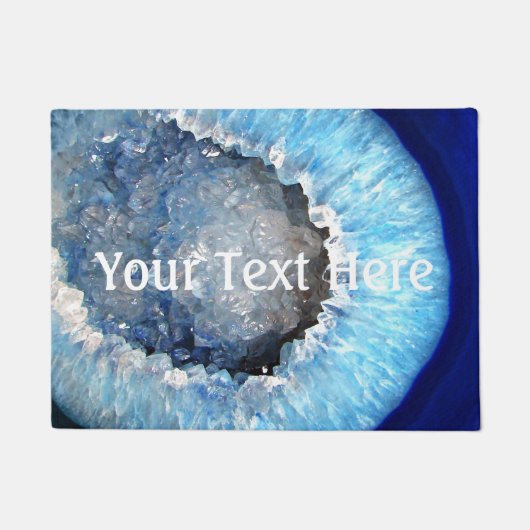 Falln Blue Crystal Geode Deurmat (Voorkant)