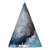 Falln Blue Crystal Geode Feesthoedjes (Voorkant)