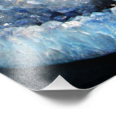 Falln Blue Crystal Geode Foto Afdruk (Hoek)