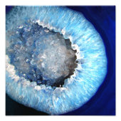 Falln Blue Crystal Geode Foto Afdruk (Voorkant)