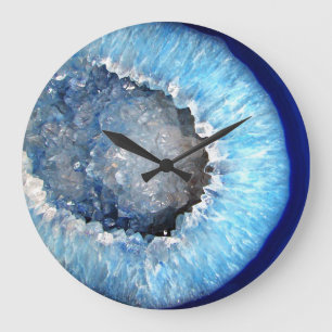 Falln Blue Crystal Geode Grote Klok