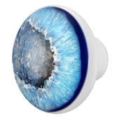 Falln Blue Crystal Geode Keramische Knop (Rechts)