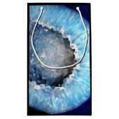 Falln Blue Crystal Geode Klein Cadeauzakje (Achterkant)